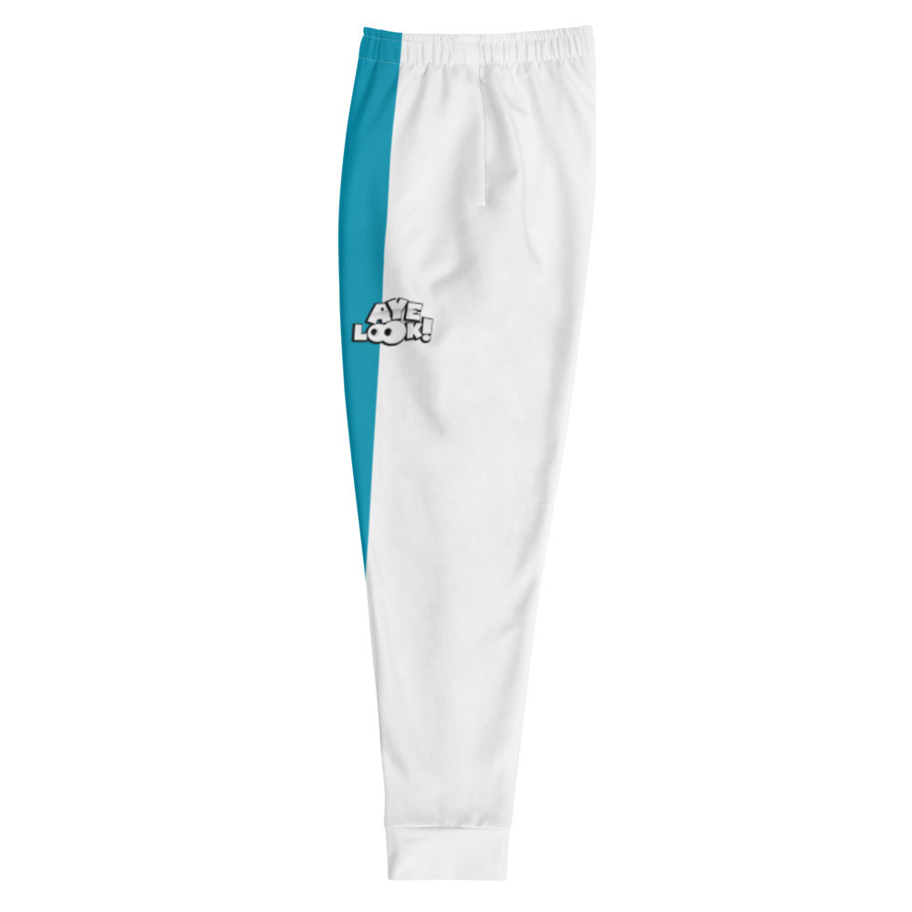 Men’s White/Yellow Joggers