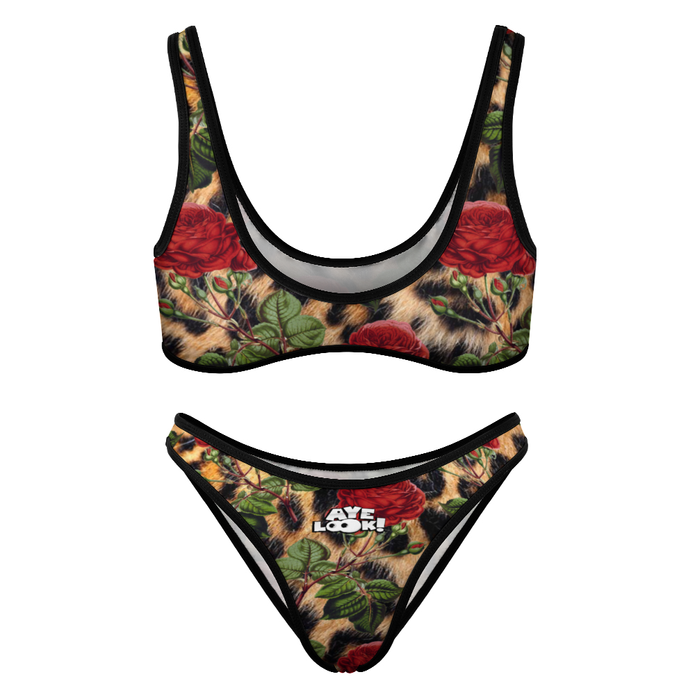 Floral Cheetah Two piece