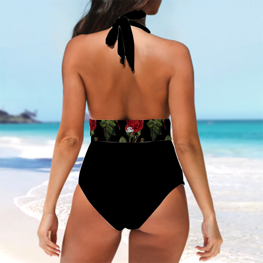 Floral Cheetah tie Top