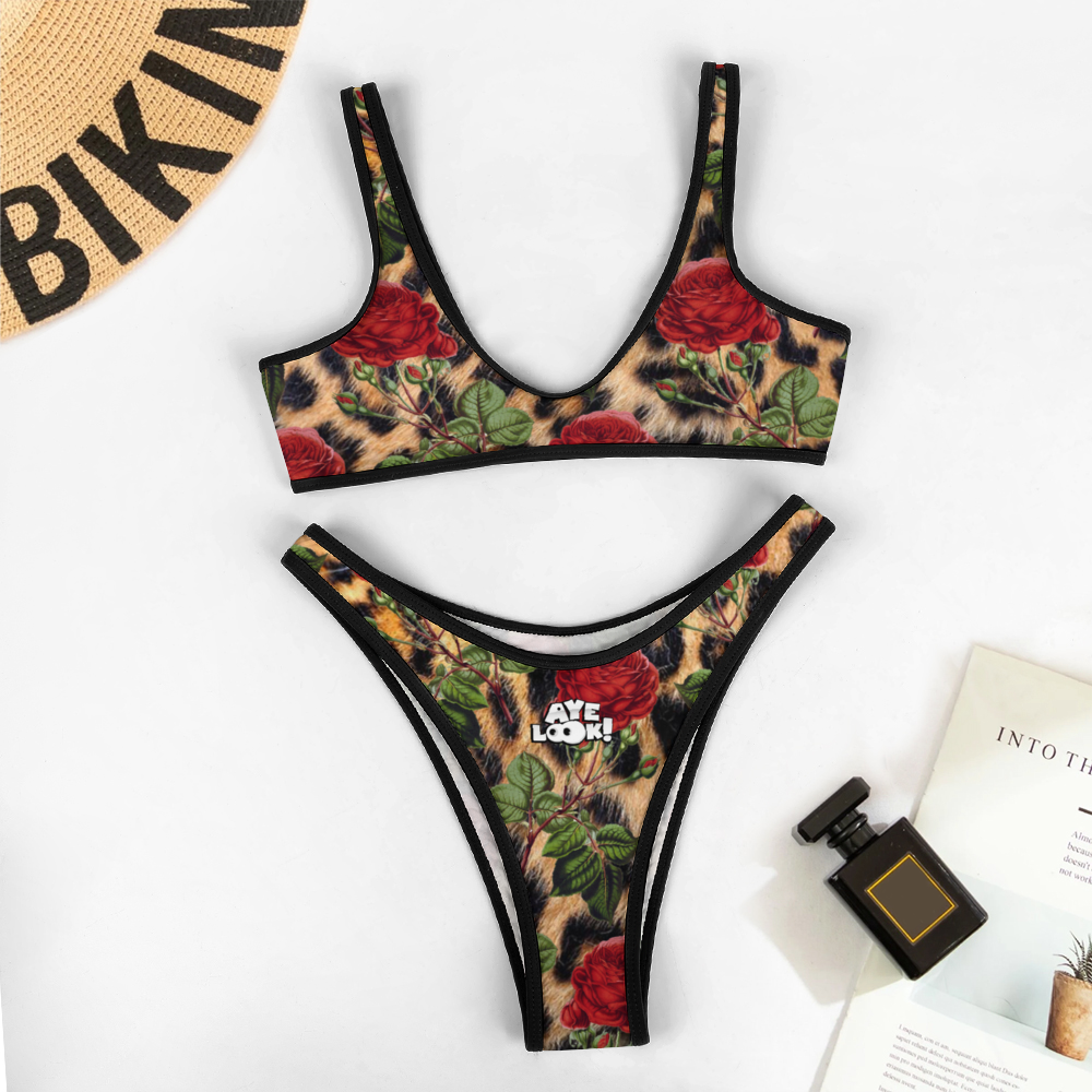 Floral Cheetah Two piece