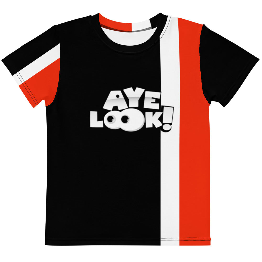 Kids Blk/Red Crew Neck