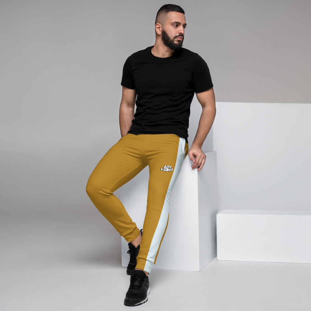 White/Gold Men's Joggers