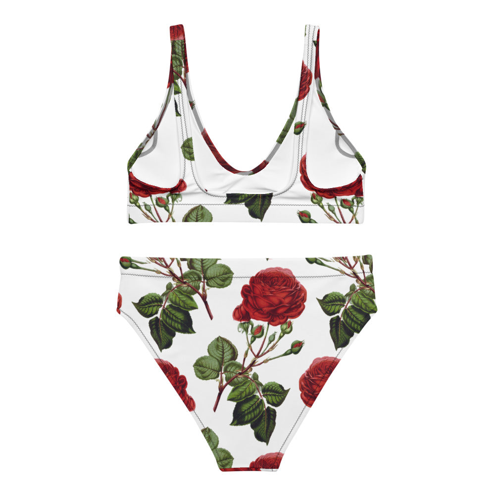 Rose high-waisted bikini set