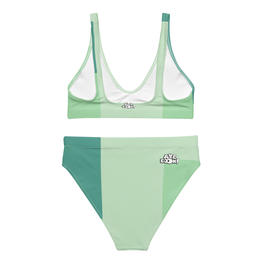 Green high-waisted bikini